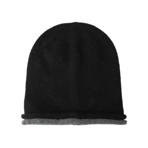RANZH Elastic Knitted Stacked Hat Double-sided Streetwear Pullover Cap Fashion Dome Ear Protection Cold Hat Autumn/Winter