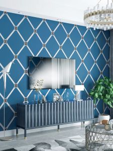 Art Wallpaper Navy Blue collection Self-adhesive PVC Waterproof Wall Sticker