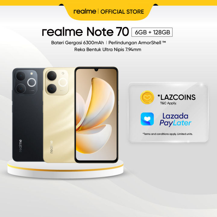 realme Note 70 (6+128GB) | Bateri Gergasi 6300mAh | Perlindungan ...