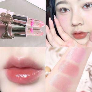 Dried Flower Jelly Moisturizing Lipstick Longlasting Moisturizing Non-fading Temperature Change Fades Lip Wrinkles Care Lip Balm