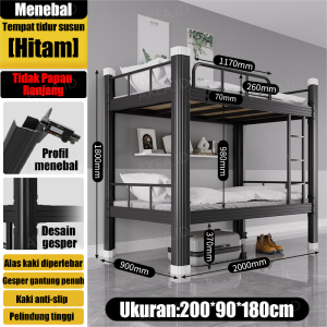 Ranjang Susun Ranjang Susun Besi 2 Tingkat Ranjang Tingkat Tempat Tidur Asrama Divan Susun 2 Tingkat