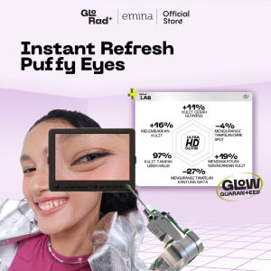 Emina Glorad Eye Wake Up Roller - Eye Serum Anti Mata Panda Mencerahkan Menyegarkan Memudarkan Tekstur & Garis Halus