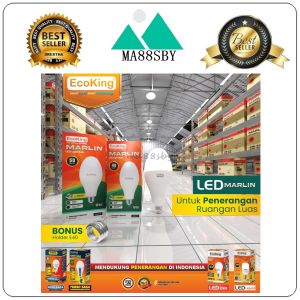 MAMAKU Lampu LED BULB Marlin MERCURY ECOKING WARNA PUTIH Bisa E27 Sama E40