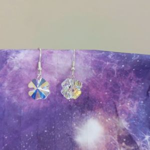 Bông tai handmade bạc thật và pha lê swarovski cỏ 4 lá sáng lấp lánh cao cấp sang trọng