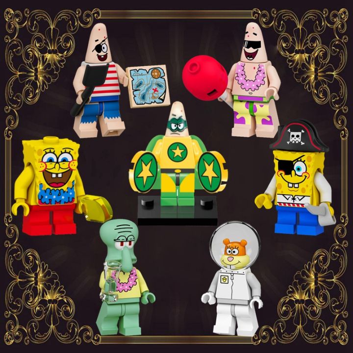 Patrick Star SpongeBob Mr.Krabs Cute Anime Cartoon TV Minifigures ...