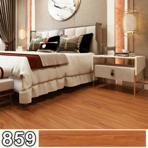 Wood Grain PVC Flooring Vinyl Tiles Self-adhesive Floor Stickers Home Floor Renovation Transformation Wear-resistant Waterproof floor Glue