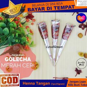 Golecha Hena Deezee Magic Maroon Cherry Cone 1 pc 25 gram Lovablemart Bisa Bayar di Tempat LAZ COD Nail Art Henna Tangan Heena Paste Untuk Pernikahan Pacar Kuku Merah Terang