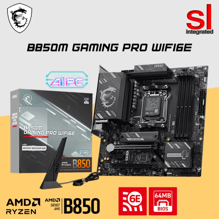 MSI B850M GAMING PRO WIFI6E M-ATX Gaming Motherboard