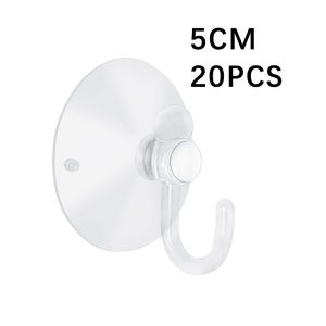 20pcs Suction Cup Hooks5cm Clear Shower Suction Hook Bathroom Suction Hooks for Tile Wall Window