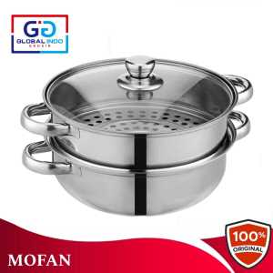 Panci Steamer 3 Tingkat Stainless Steel Panci Kukus Multifungsi Peralatan Dapur / Panci Alaska