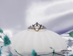 Natural Moonstone Birthstone S925 adjustable ring/June birthstone/cincin moonstone/S925 silver ring/birthstone/gemstone