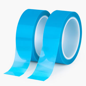 High Temperature PET Film Tape Heat Resistant Polyester Silicone Adhesive Tape No Residue Refrigerator Blue PET Holding Tape