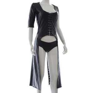 [HOT]sm products for women: waist cincher handcuffs neck collar shorts 4 Black party outfit suit for foreign trade dropshipping