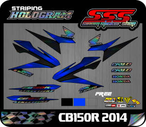 Stiker Striping Standar Hologram Honda CB150R Tahun 2014