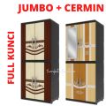 LEMARI PAKAIAN PLASTIK NAIBA FIT JUMBO KACA KUNCI SUSUN 4 [NABFIT]. 
