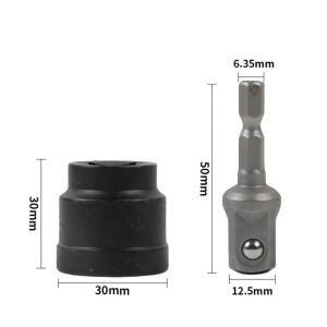 DUOJI Rust-Resistant Car Jack Adapter Heavy-Duty Tool Steel Ball Joint Rod Car Jack Lifting Tool Labour Saving Gear Drill Adapter Car Repair