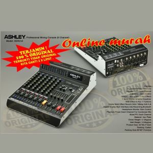 ASHLEY HERO-6 Mixer Audio Profesional 6 Channel 48V Phantom dengan LED Display