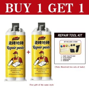 【BUY 1 GET 1】Tile Repair Paste Repair AB Glue Ceramic Crack Repairing Agent Adhesive Set Bathroom Tub Floor Wall Sink