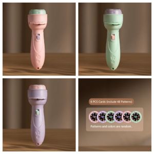 TWCEJE168 โคมไฟติดเพดาน ไฟฉายโปรเจคเตอร์สำหรับเด็ก ความรู้ความเข้าใจเกี่ยวกับ การศึกษาก่อนวัย ไฟฉายฉายภาพการ์ตูน สนุกกับการ การฝึกคิดเชิงตรรกะ ของเล่นเด็กเรืองแสง ทารก/เด็ก/เด็ก/เด็กวัยหัดเดิน