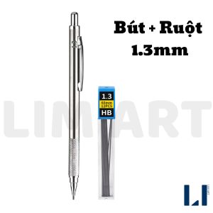 Bút chì bấm vỏ kim loại không gỉ dùng vẽ tranh vẽ phác thảo vẽ kĩ thuật...