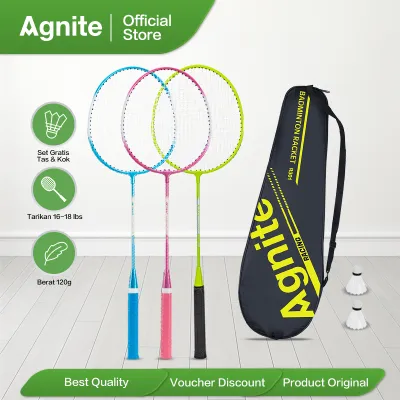 Agnite Raket Bulutangkis / Iron-Detached Badminton Racket Isi 2 Gratis Tas dan kok ER301