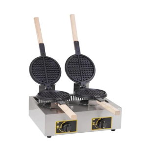Double-head electric waffle pancake maker commercial cream waffle maker for street vendors