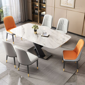 [Cozy ]Italian Sintered Stone Dining Table Square Table Dining Table Set