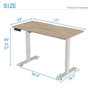 Mxtark 48 inches Electric Desk 1.2M Computer Table Adjustable Height Electric Standing Desk Automatic Smart Lifting Ergonomic Office/Study/Gaming Table Desk