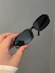 Simple Retro Square Sunglasses For Women Men Advanced Narrow Frame Star UV Protection Shades Glasses