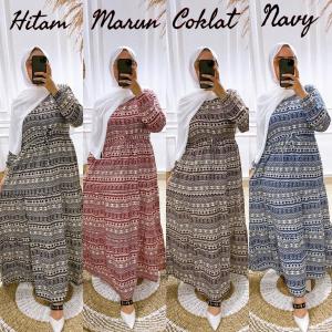 QF Gamis rayon Abstrak / gamis oblong / gamis linen / gamis Rayon / gamis wanita muslim / gamis kekinian / gamis murah / gamis