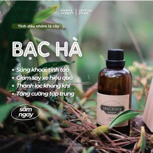 Tinh Dầu Bạc Hà Nguyên Chất | Tinh Dầu Thiên Nhiên Farm & Forest | Hương The Mát Sảng Khoái Giúp Tập Trung