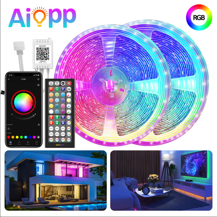 Aiopp,LED Strip light, Music Sync, Music Sync Color Changing LED Light ...