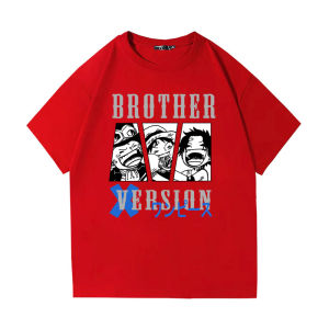 Boy Tshirt One Piece Luffy Cotton 100 Top Cute Children Anime T Shirt 2-12 Years Short Sleeve Outfit