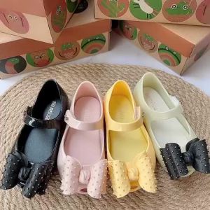 Sealynn Kids Shoes girls Princess Jelly Shoes bow design Soft Baby shoes Summer home Slippers Casual Flat Shoes