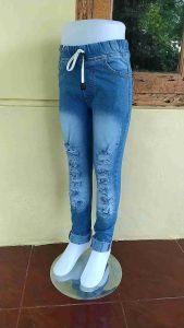 Celana Jeans Panjang Anak Perempuan Cewek Usia 1-12 Tahun Model Sobek