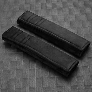 JPK【Ready Stock】2Pcs Car Seatbelt Shoulder Pad Comfortable Driving Seat Belt Vehicle Soft Plush Auto Seatbelt