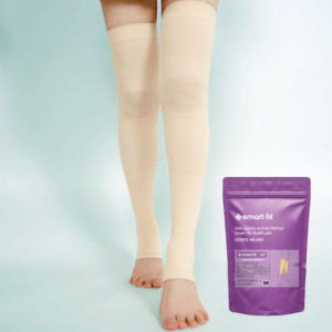 Smartfit thigh compression stocking band maternity sleep flight attendant leg correction tights flesh color