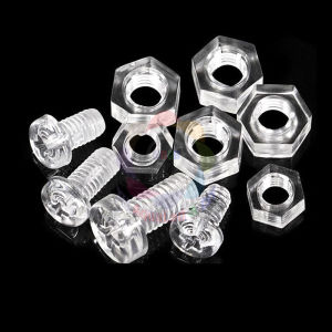 Ốc nhựa M4 đầu tròn vít rãnh chữ thập Bu lông 4 li kèm đai ốc nhiều kích thước chuyên dụng cho đồ trang trí phụ kiện đèn
