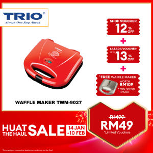 Trio Waffle Maker with Non-stick Coating