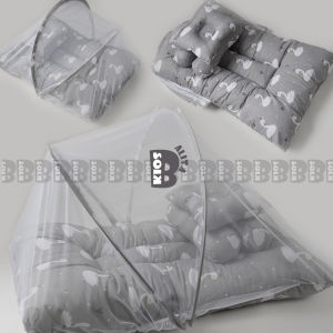 Kasur Kelambu Bayi Set FREE Bantal Guling Premium / Kasur Lipat Kelambu Bayi / Kasur Bayi Kelambu
