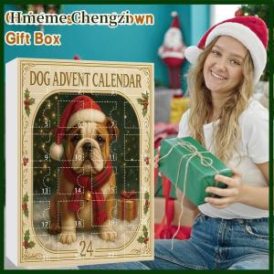 Hmeme Dog Advent Calendar 2025 2D Acrylic Dog Pendant Christmas Tree Decor 24 Days Christmas Countdown Calendar Gift For Dog Lovers