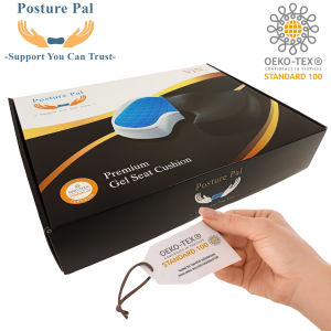 ViN-C02 Posture Pal Premium Gel Seat Cushion for Elderly Washable with Cover Cooling Gel Pressure Relief Ortho-Seat Memory Foam Cushion Anti Sore