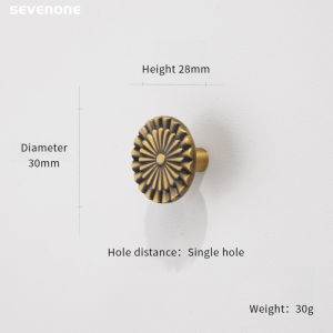 High-End Light Luxury Bronze Cabinet Handle French Vintage Half-Round Drawer Handle Gold Small Wardrobe Handle
