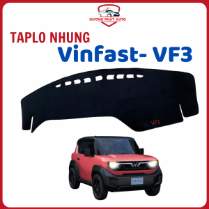 Thảm taplo ô tô Vinfast VF3 mẫu vải nhung lông cừu cao cấp chuẩn khít form xe chống nóng hiệu quả