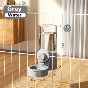 【1200+520ML】 Pet Hanging Water Dispense Cage Automatic Dispenser Feeder For Cat Dog Large Capacity