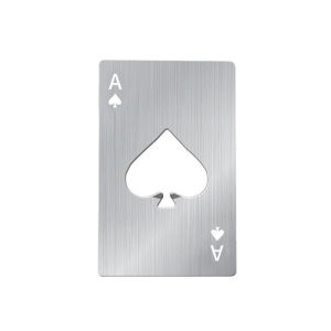 Pembuka Tutup Botol Bir Bentuk Kartu Poker Stainless Steel Portable Unik Card Beer Bottle Opener