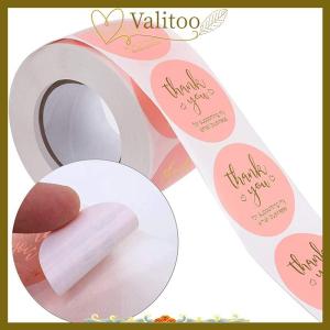 [Valitoo] 500pcs Thank You Round Sticker Scrapbook Letter Handmade Stickers Seal Labels Stickers Wedding Gift Flower Decoration