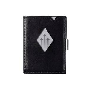 Exentri Leather Trifold MultiWallet with coin slot - Black Leather Wallet - RFID Block - Stainless Steel Locking Clip - Thin Wallet - Minimalist Design - Premium Leather Wallet - Sleek Wallet - Luxury Wallet - Wallet Men - Wallet Women
