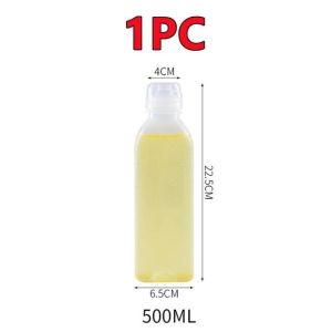 【Leakproof】3PCS 300ml/500ml Plastic Squeeze Bottles Kitchen Transparent Oil Bottle Ketchup Mayonnaise Condiment Container