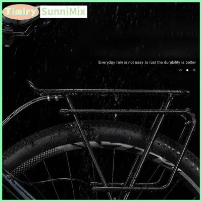Rear Bike Cargo Rack Heavy Duty Adjustable Pannier Carrier Shelf with Reflector for Folding Bike Travel